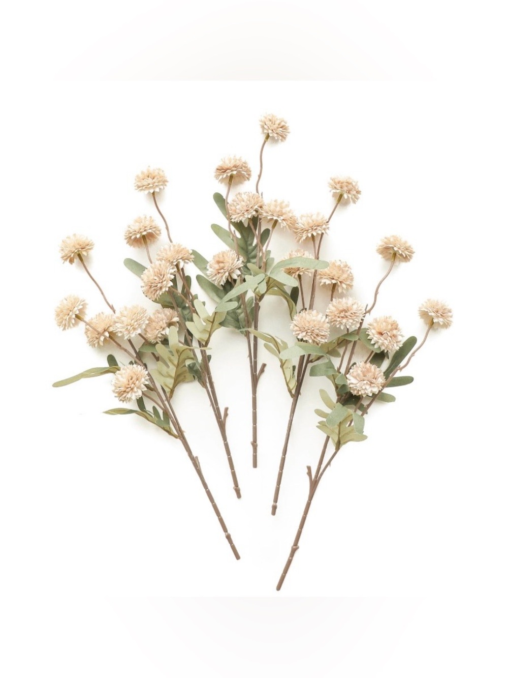 Faux Floral Chrysanthemums - BEIGE